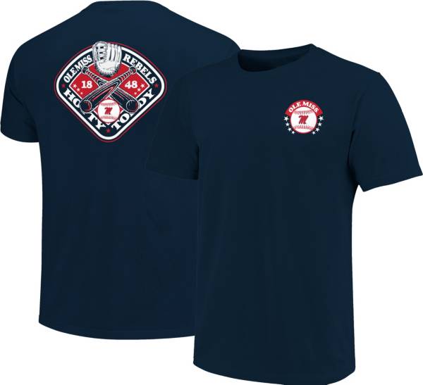 Image One Men's Ole Miss Rebels Blue Baseball T-Shirt product image