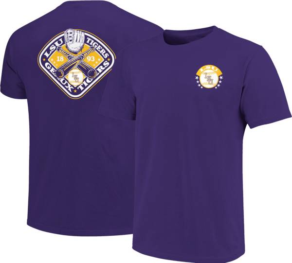 Image Men's LSU Tigers Purple Baseball T-Shirt | Dick's Sporting Goods