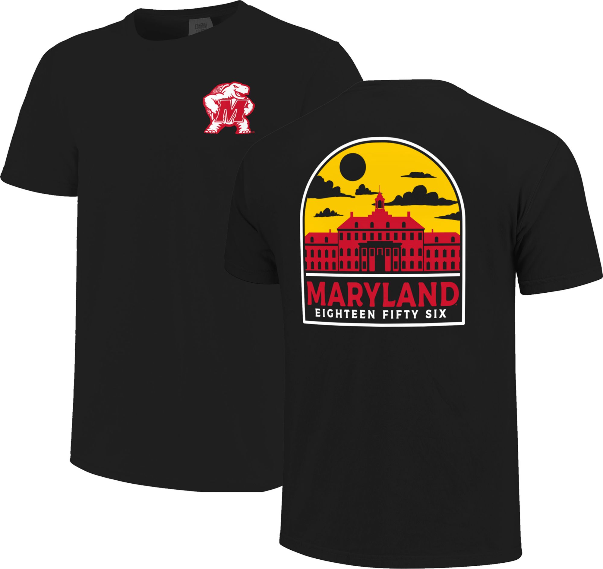 Image One Men's Maryland Terrapins Black Campus Arch T-Shirt