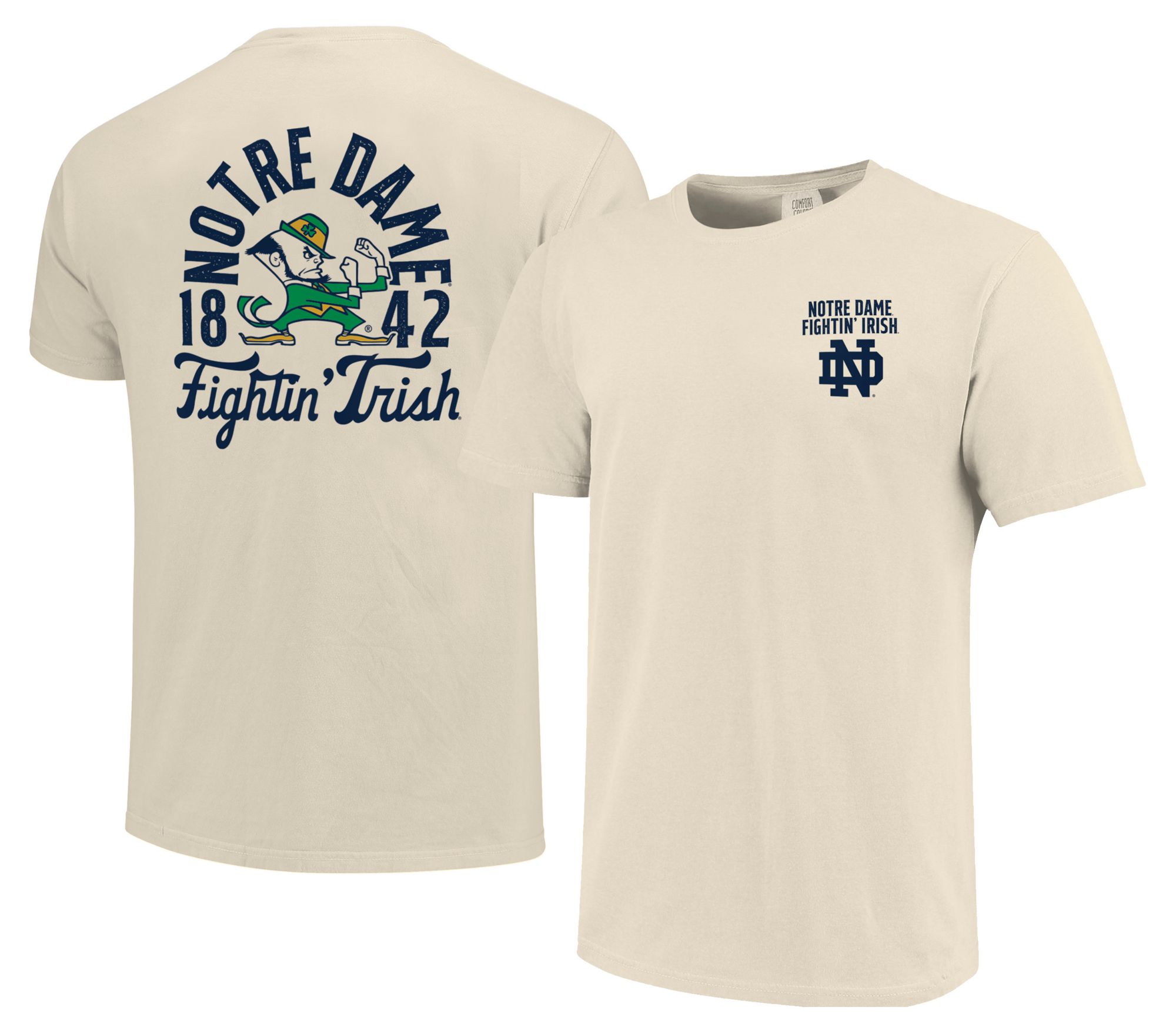 Image One Men's Notre Dame Fighting Irish Ivory Mascot Local T-Shirt product image