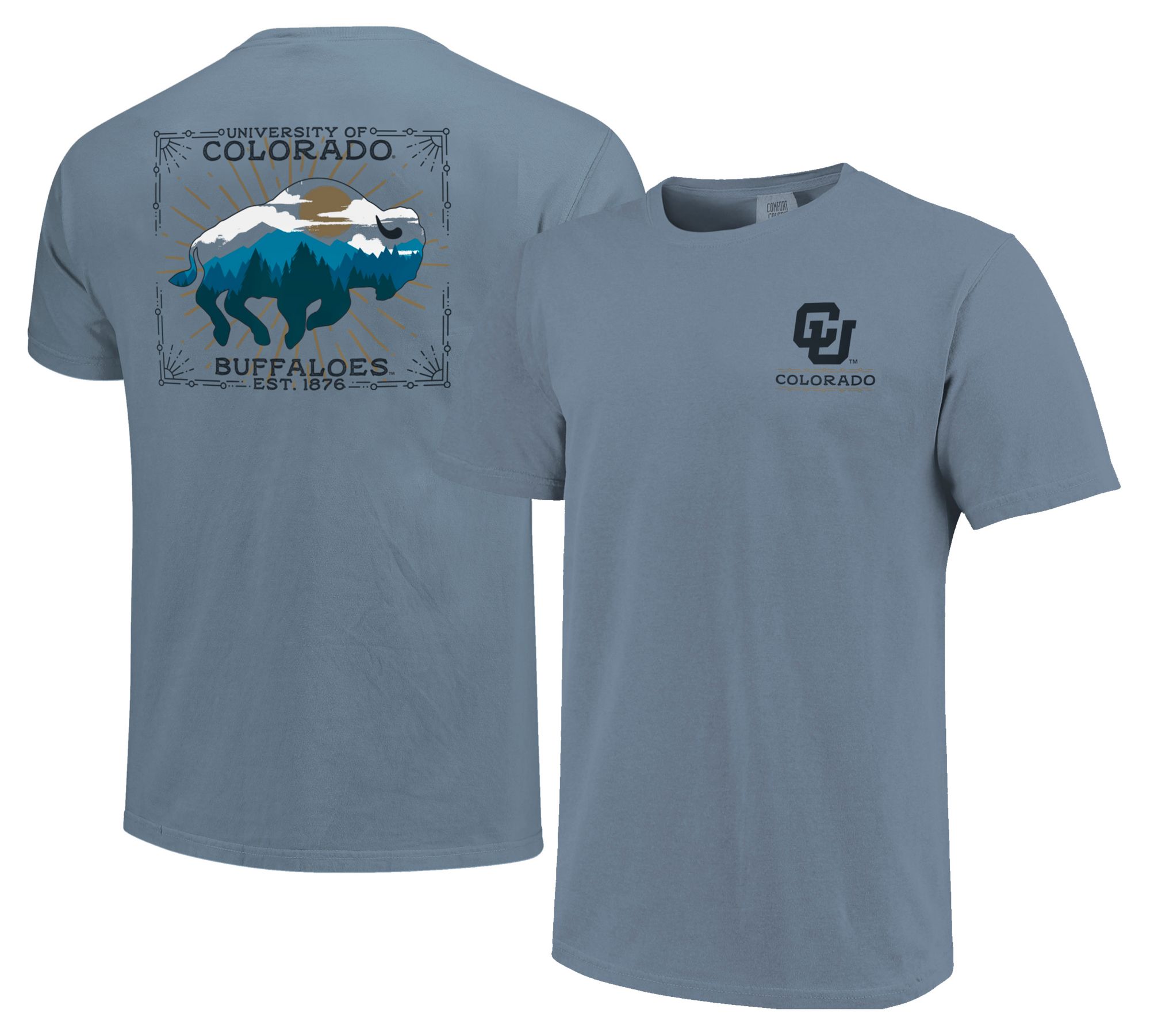 Image One Adult Colorado Buffaloes Ice Blue Scenery T-Shirt product image
