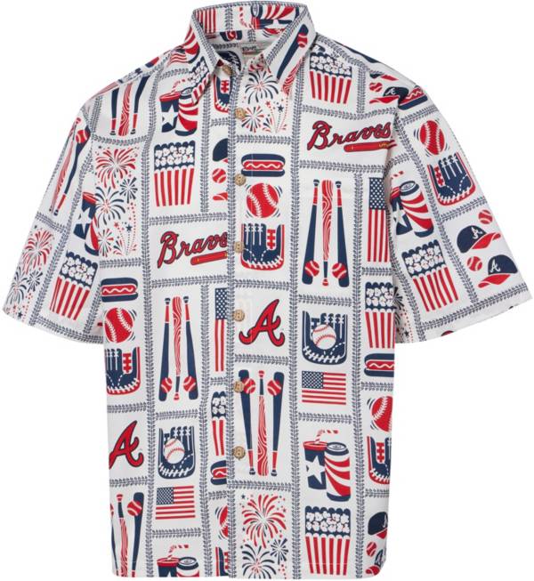 braves button down shirt