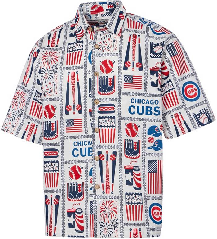 Reyn Spooner Men's Chicago Cubs White Americana Button Down Shirt