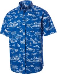 Men's Los Angeles Dodgers Reyn Spooner Black Aloha Button-Down Shirt