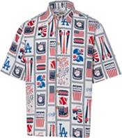 Reyn Spooner Men's Los Angeles Dodgers Americana Button Down Shirt - White - L Each