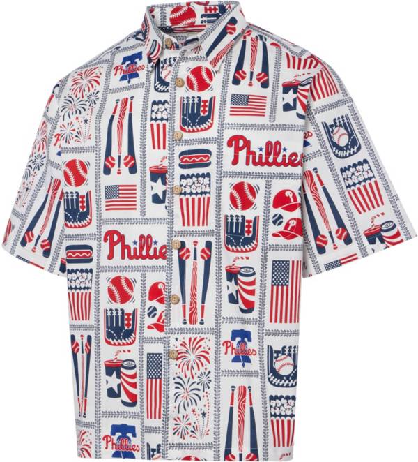 Reyn Spooner Men's  Philadelphia Phillies White Americana Button Down Shirt product image