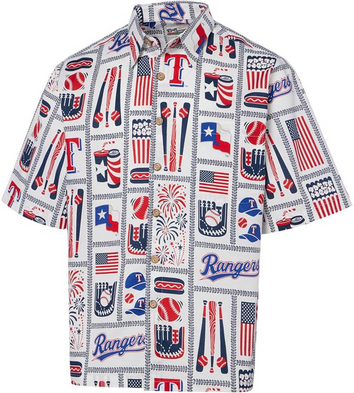 Men's Reyn Spooner White Houston Astros Americana Button-Up Shirt Size: Small