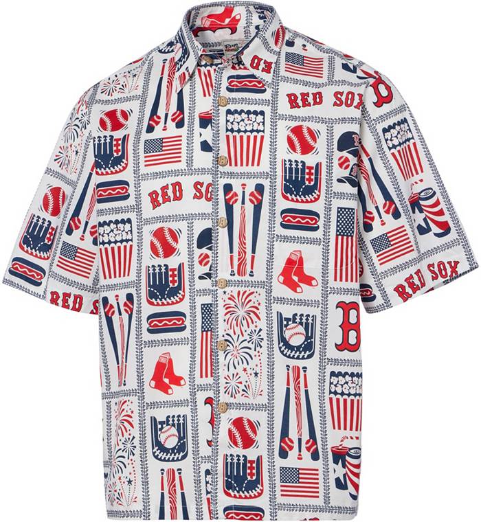 Reyn Spooner Men's Boston Red Sox White Americana Button Down Shirt