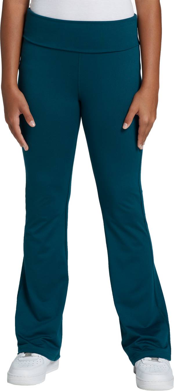 Women's Zipper Front Slit Flare Fit Leggings Yoga Blue Mocha Olive S M L