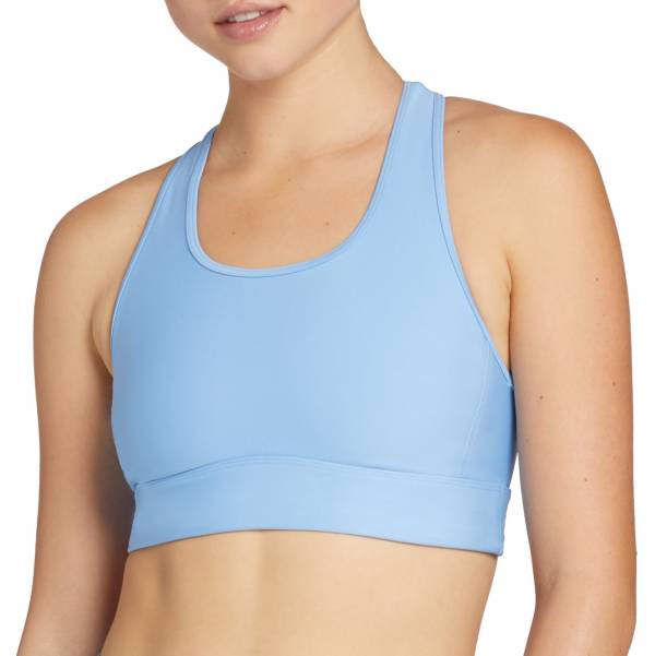 Women's Navy Blue Sports Bra With Zipper - Stay Supported and Stylish