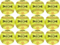 Balle De Softball Rawlings Dream Seam Fastpitch - 12 Pouces, Jaune, Cuir - USA/ASA NFHS