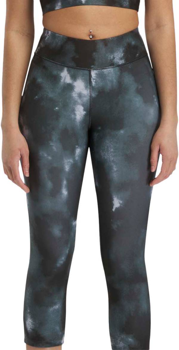 ID Train Allover Print Capri Leggings - Vector Blue