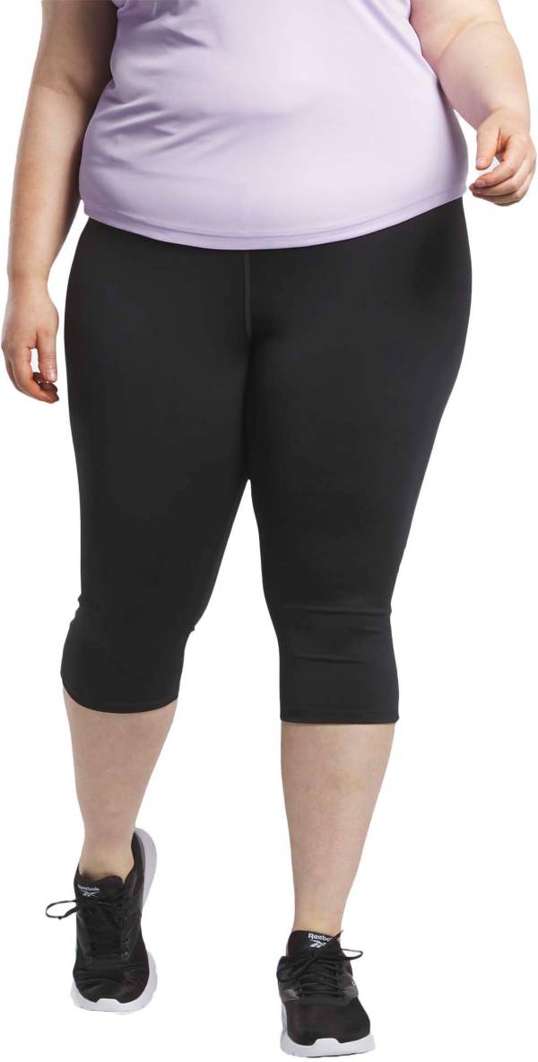 New Ladies Plus Size Capri Pants 3/4 Leggings Yoga Training Gym