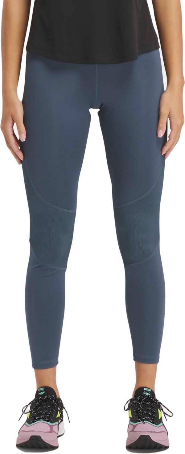 Women's high-waist running leggings - blue