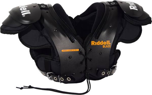 Riddell Youth Blaze Football Blaze Shoulder Pads, Kids, Large, Grey/Black/White