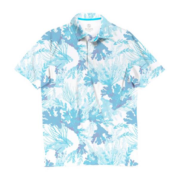SCALES Men's Coral Tropics Golf Polo product image