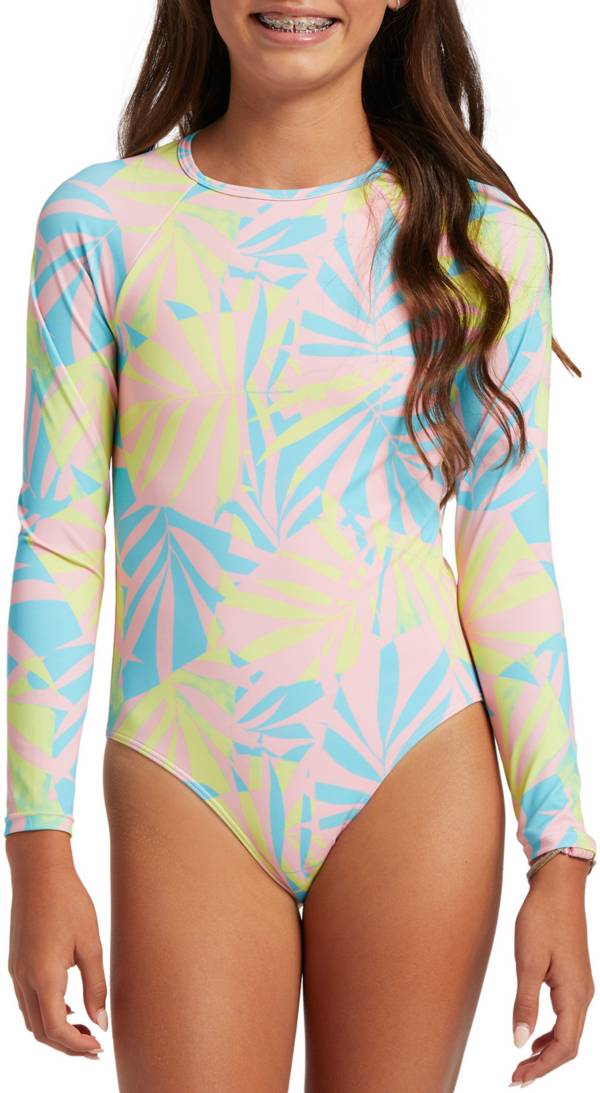 Roxy Girls' Palms Colors One-Piece Swimsuit
