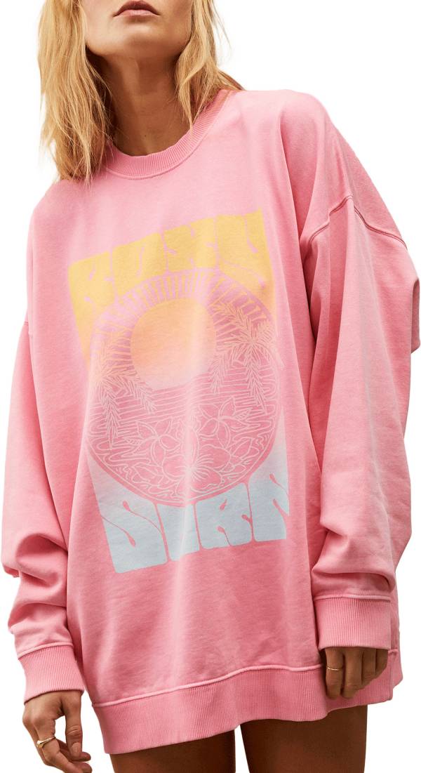 Oversized pink crew online neck