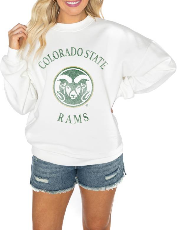 Gameday Couture Colorado State Rams White Play On Crew Pullover