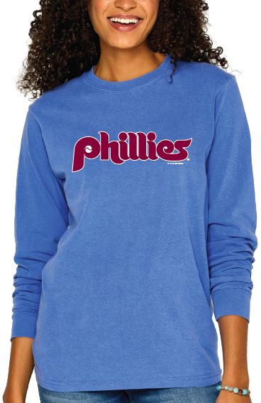 Soft As A Grape Women's Philadelphia Phillies Red Cooperstown Long Sleeve T-Shirt