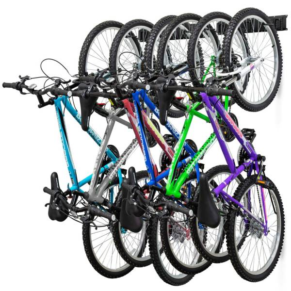RaxGo Wall Mounted Bike Rack with 6 Adjustable Hooks product image