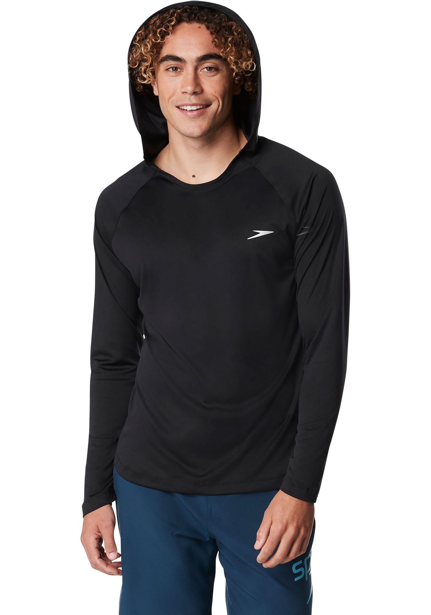 Speedo Men s Hooded Long Sleeve Swim Shirt Dick s Sporting Goods