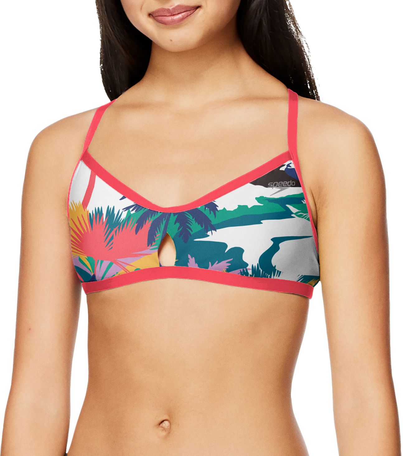 Speedo Women's Printed Tie Back Keyhole Swim Top product image
