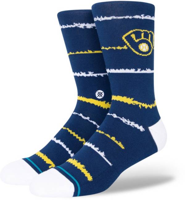 Stance Milwaukee Brewers Navy Chalk Crew Sock product image
