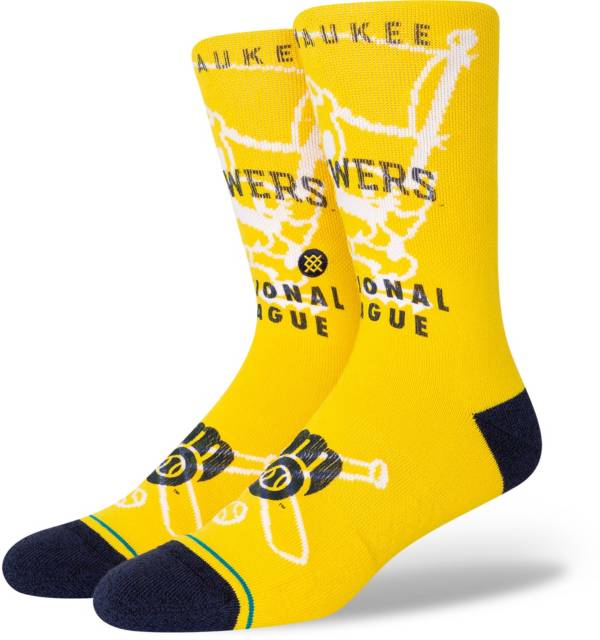 Men's Milwaukee Brewers Stance Navy 2022 City Connect Over the Calf Socks