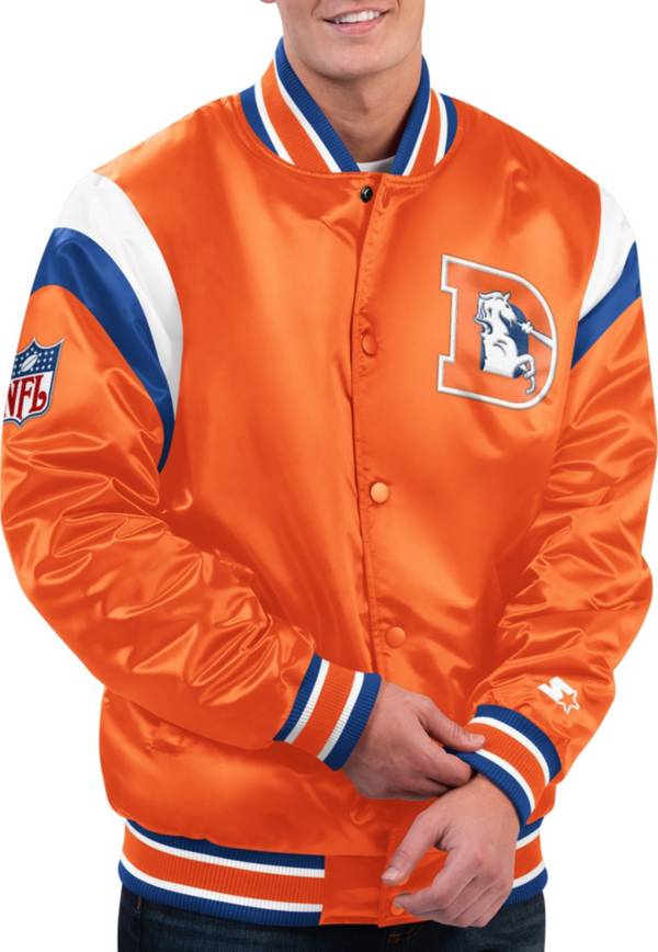 Starter Men's Denver Broncos Shutout Throwback Snap Orange Jacket