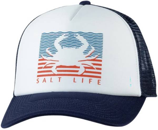 Salt Life Men's Crabbin Flag Trucker Hat