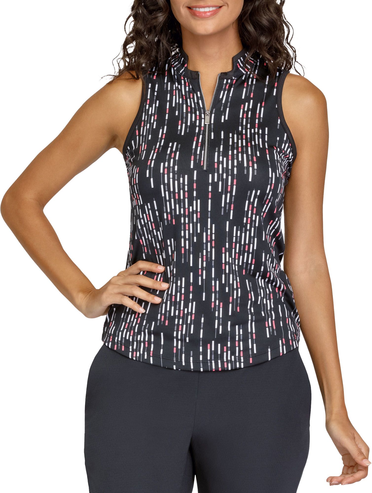 Tail Women's Sleeveless 1/4 Zip Novelty Collar Golf Polo product image