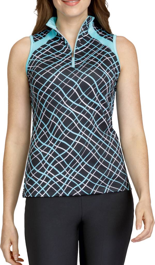Tail Women's Sleeveless 1/4 Zip Print Golf Polo product image
