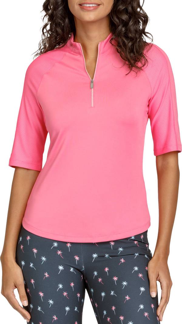 Tail Women's Elbow Sleeve 1/4 Zip V-Mock Neck Golf Polo product image