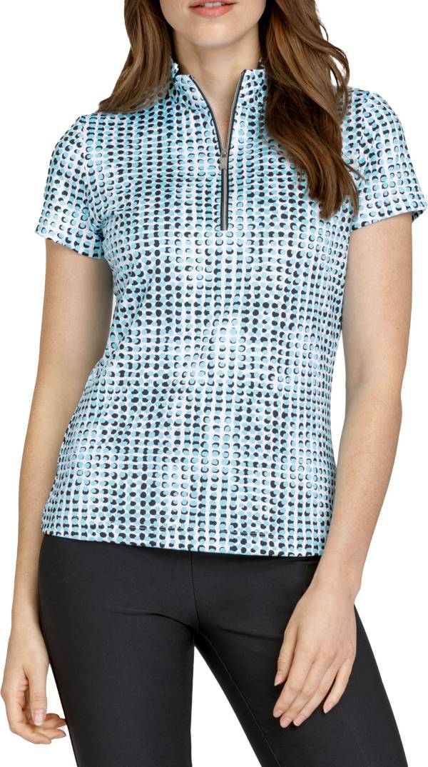 Tail Women's Short Sleeve 1/4 Zip Print Golf Polo product image