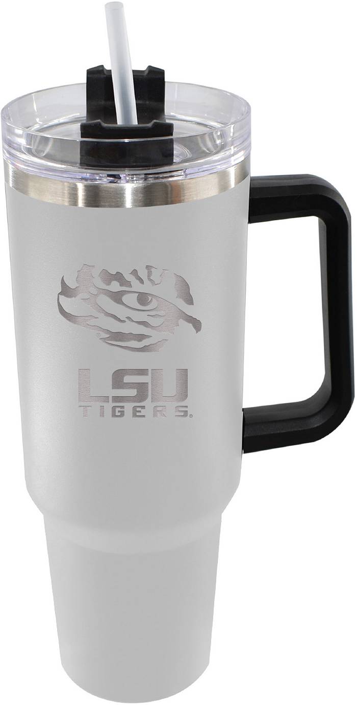 NCAA LSU Tigers Personalized 30 oz. Black Stainless Steel Tumbler