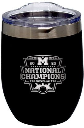 Memory Company 2023 College Football National Champions Michigan Wolverines 16 oz. Stainless Steel Stemless Tumbler