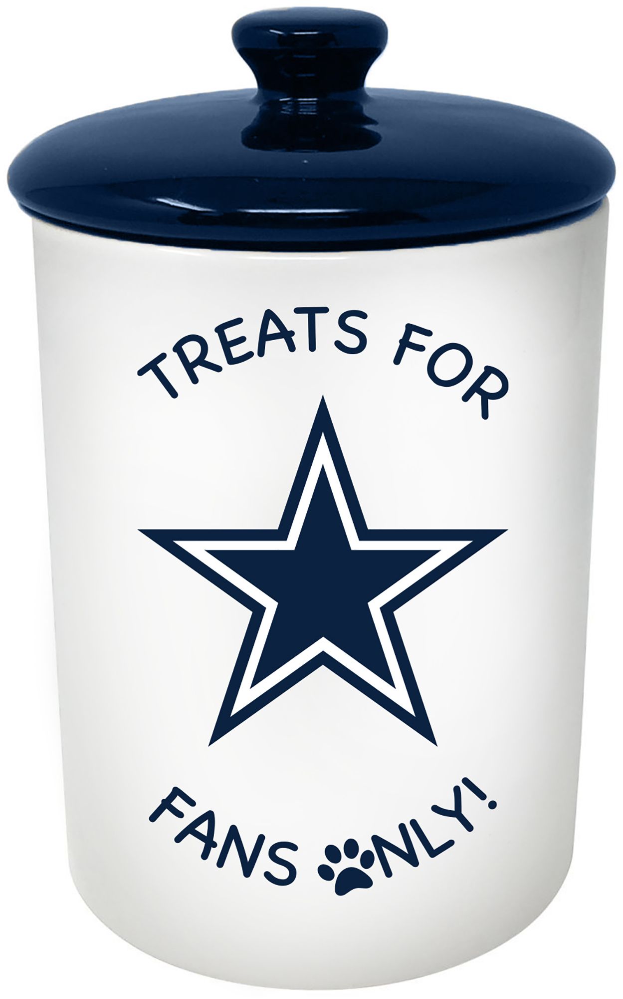 The Memory Company Dallas Cowboys White Pet Canister