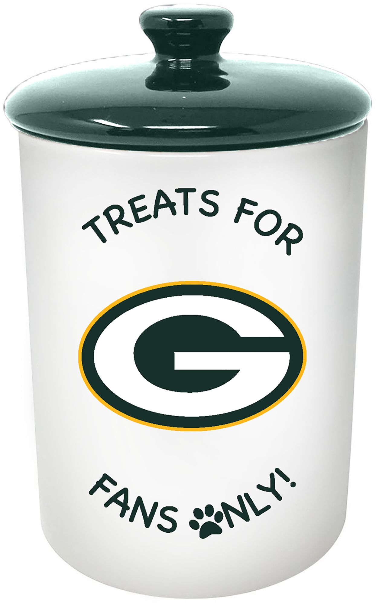 The Memory Company Green Bay Packers White Pet Canister