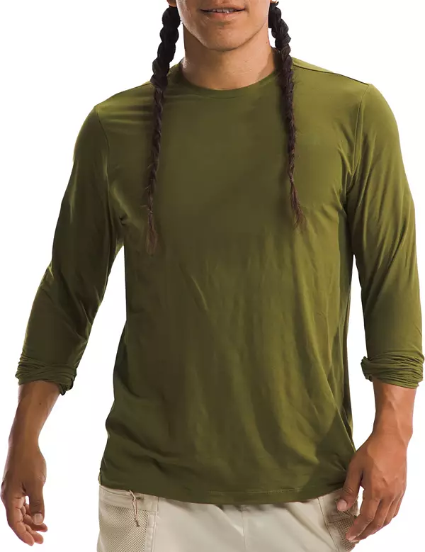 The North Face Men's Dune Sky Long Sleeve Crewneck Shirt, Large, Forest Olive