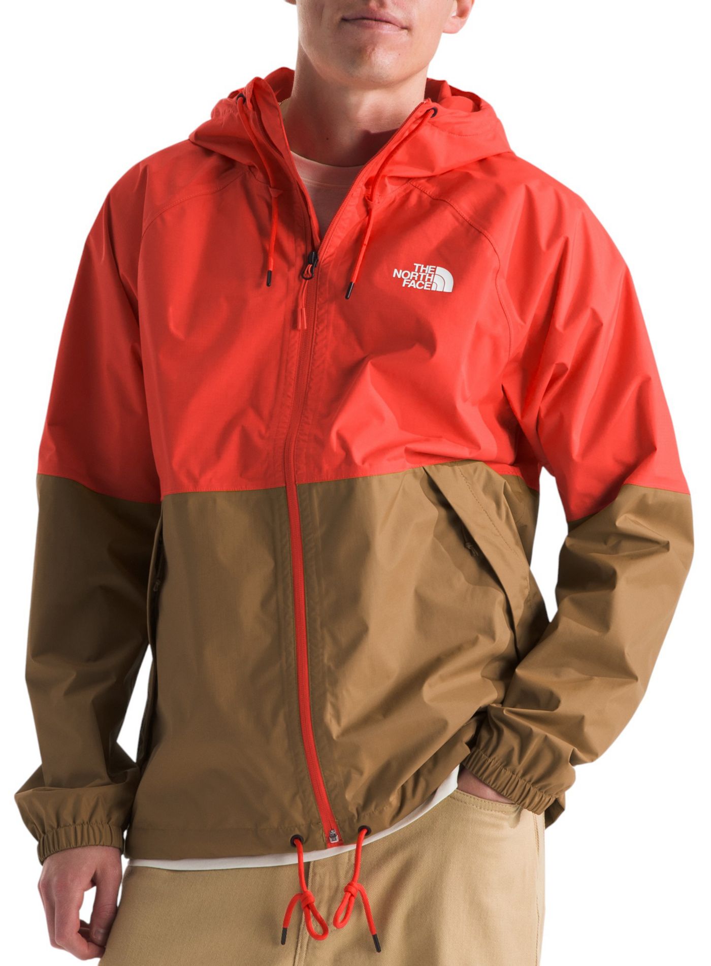 North face orange rain jacket best sale