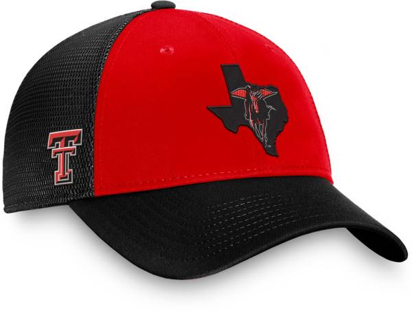 Men's Top of the World Charcoal/White Texas Tech Red Raiders Townhall  Trucker Snapback Hat