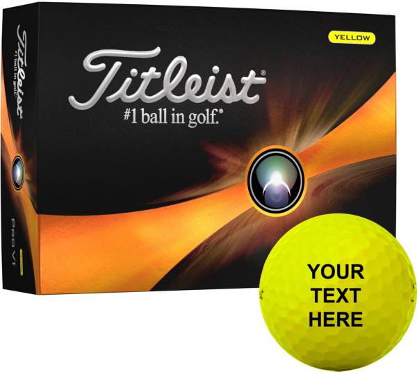 Titleist 2023 Pro V1 Yellow Personalized Golf Balls Golf Galaxy