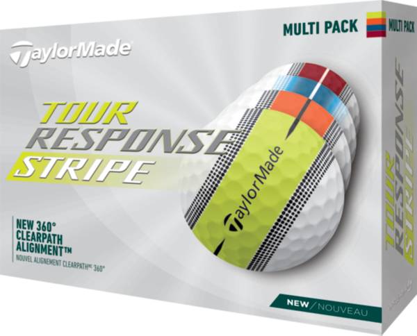 TaylorMade 2022 Tour Response Multicolored Stripe Golf Balls product image
