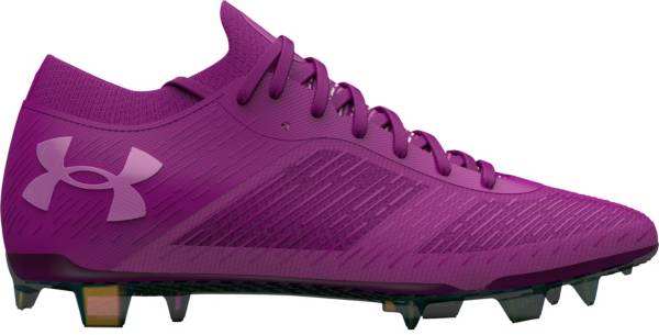 Purple under store armour soccer cleats