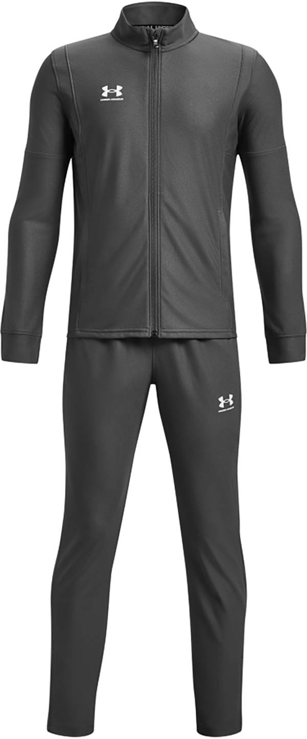 Under Armour CHALLENGER - Tracksuit bottoms - pitch gray/white/grey 