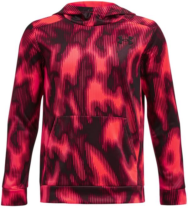 Boys red under online armour hoodie