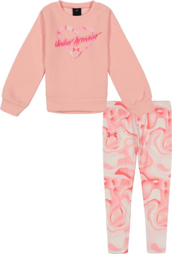 Under Armour Toddler Girls' Fuzzy Crewneck & Leggings Set | Dick's