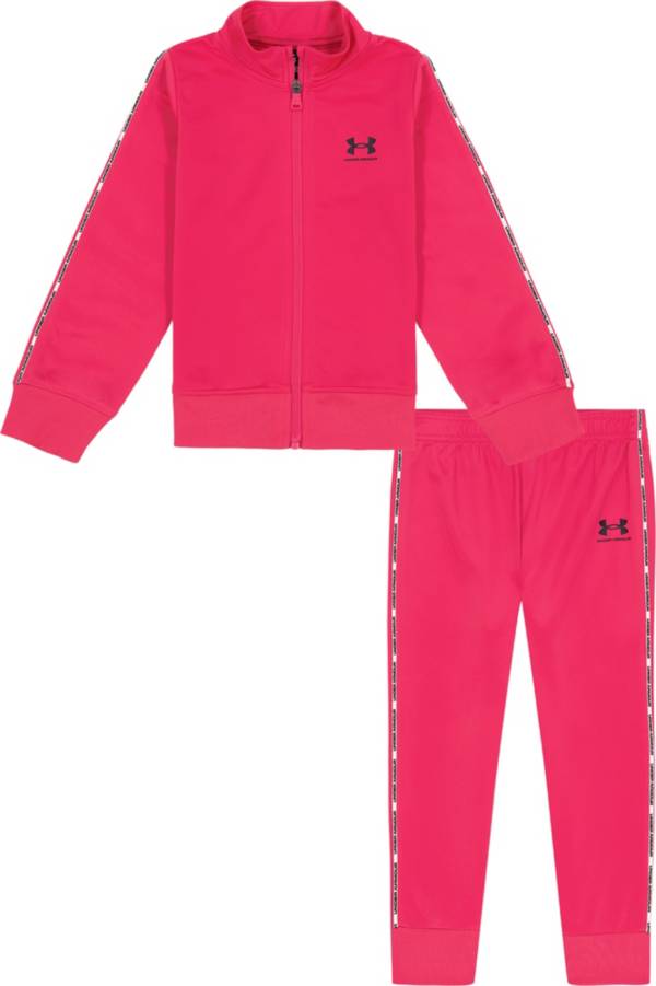 Under Armour Little Girls Piping Zip-Up Jacket and Joggers Track Set