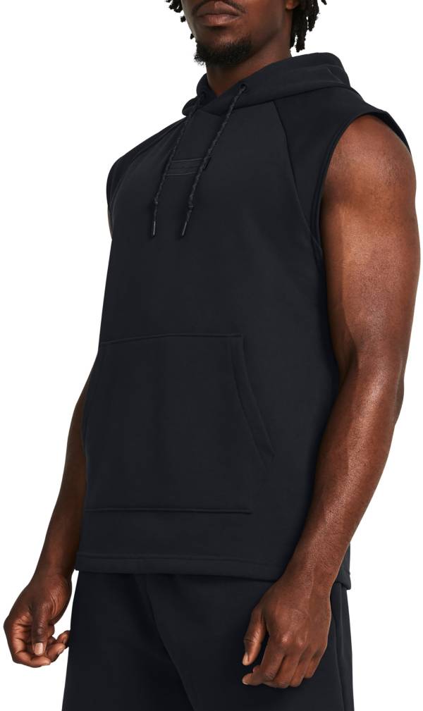 Relaxed Fit Sleeveless Hoodie - Black - Men